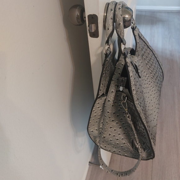 CATO Women's Faux Crocodile Print Large Fashion Gray and Black Handbag - Picture 5 of 15